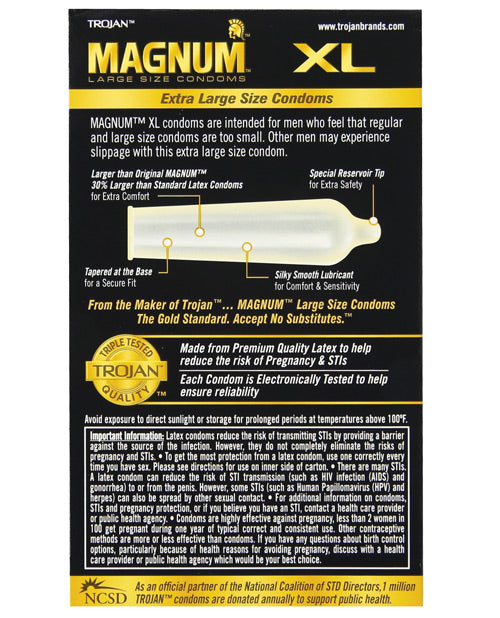 Trojan Magnum XL - Pack Of 3 & 12