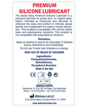 Swiss Navy Lube Silicone 2 Oz & 8 Oz  Pump Bottles