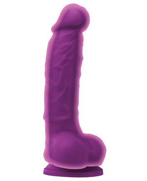 Colours Dual Density 7 Inch Silicone Dong W/balls & Suction Cup