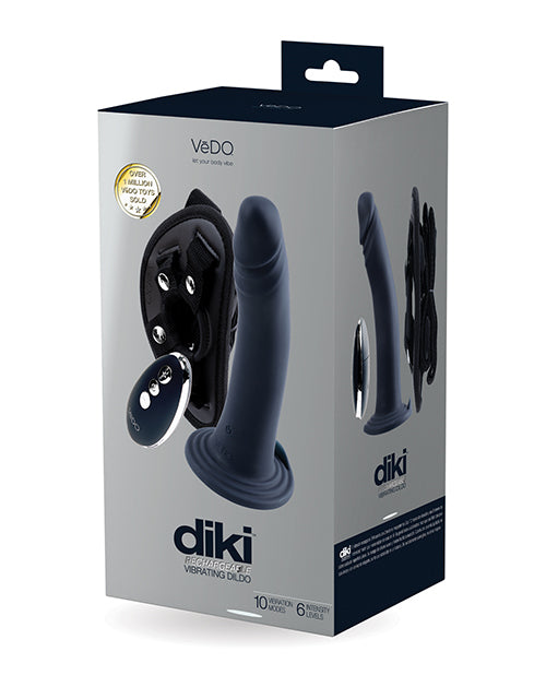 Vedo Diki Rechargeable Vibrating Strap On Dildo W/harness