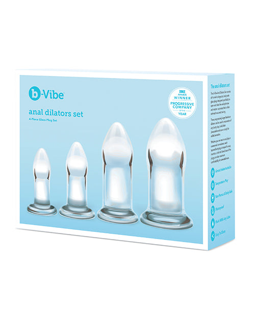 B-vibe Glass Anal Dilator 4 Pc Training Set