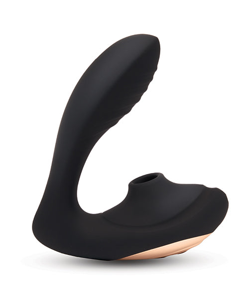 Coquette The Royal Embrace Rabbit Vibrator - Black/Rose Gold