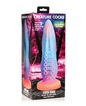 Creature Cocks Tenta-Cock 9.5 x 8.5 Inch Silicone Dildo - Glow in the Dark