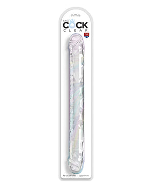 King Cock Clear 18 Inch Double Ended Dildo - Clear