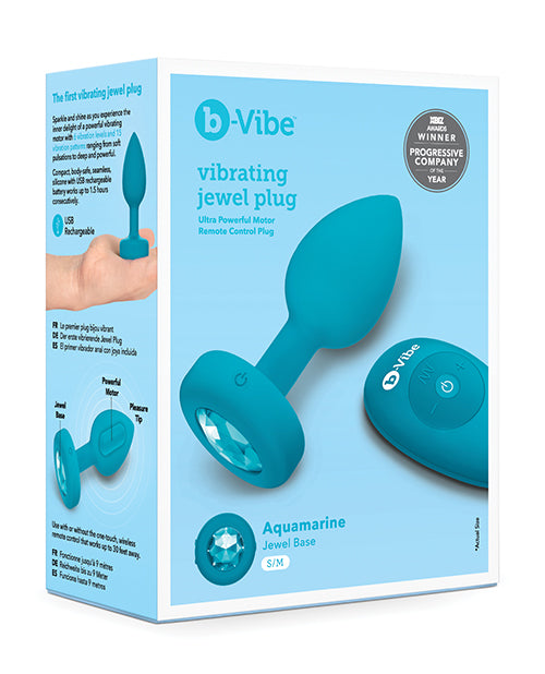 B-vibe Remote Control Vibrating Jeweled Butt Plugs