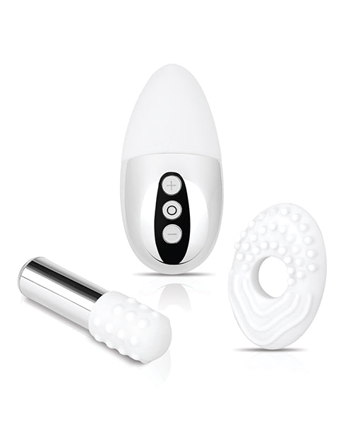 Le Wand Little Pleasures 6 Pc Kit - White/Chrome