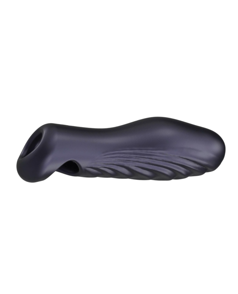 Manwan Ryzer 6 Inch Penis Sleeve - Black Plum