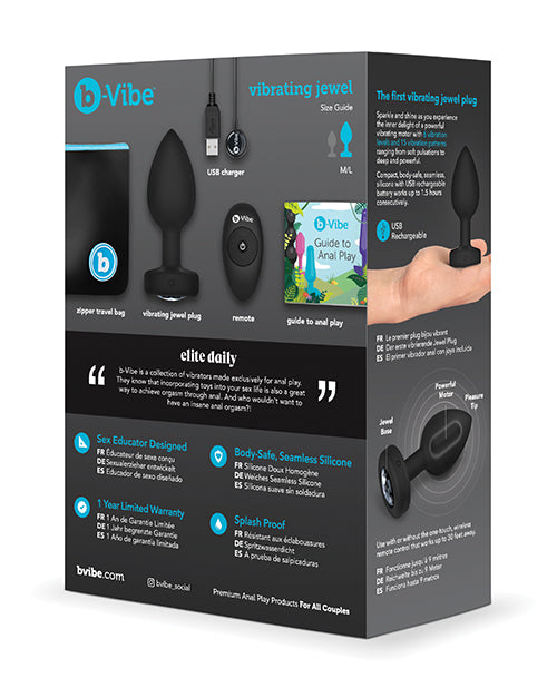 B-vibe Remote Control Vibrating Jeweled Butt Plugs