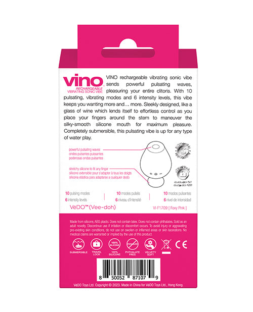 Vedo Vino Rechargeable Sonic Vibe - The Happy Wife Vedo Vino Rechargeable Sonic Vibe - The Happy Wife
