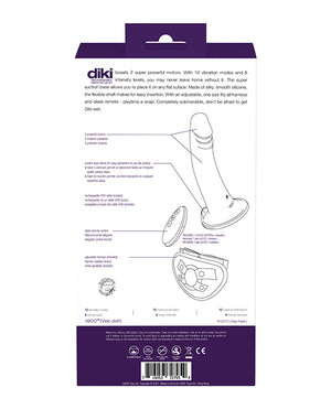 Vedo Diki Rechargeable Vibrating Dildo Strap On W/harness - Purple