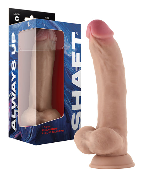 Shaft Model C Flexskin Liquid Silicone 9.5 Inch Curved BBC Dong W/balls