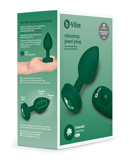 B-vibe Remote Control Vibrating Jeweled Butt Plugs