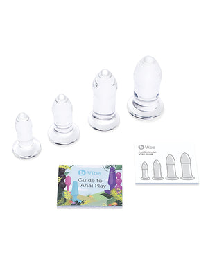 B-vibe Glass Anal Dilator 4 Pc Training Set