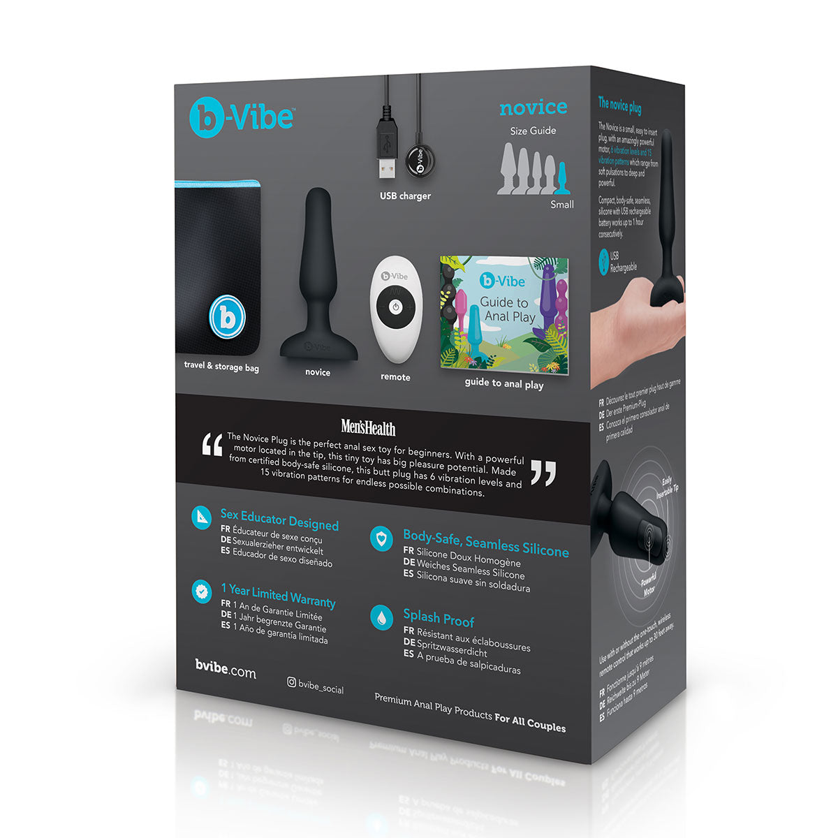 B-Vibe Novice Vibrating Butt Plug