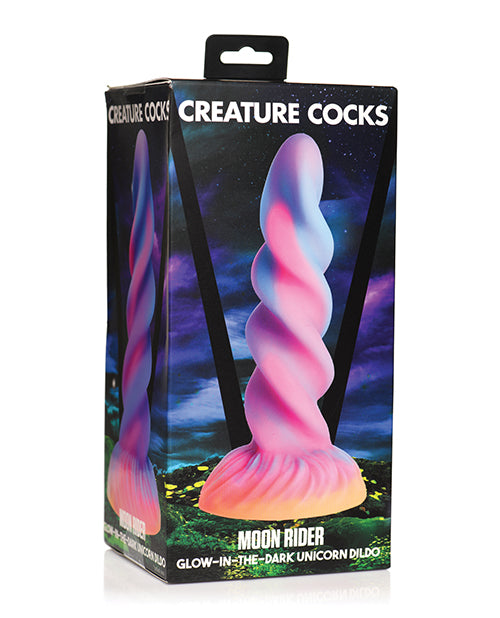 Creature Cocks Moon Rider Unicorn 8 Inch Dildo - Glow In The Dark