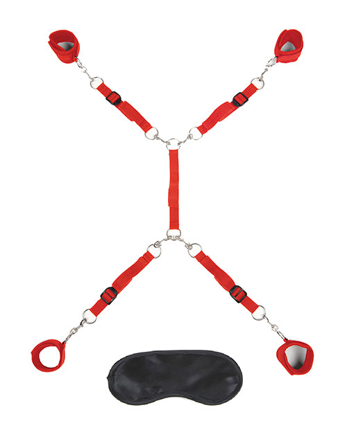 Lux Fetish 7-Piece Spreader Bed Restraint & Bondage Set