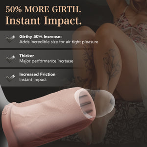 Pleasure Sleeves Core M - 50% More Girth - Open-Ended Penis Sleeves (Buy AMAZON Prime)