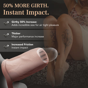 Pleasure Sleeves Core S – Girthy (50%) Open-Ended Penis Sleeve