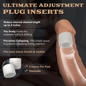 The Happy Wife® Platinum Silicone Plug Inserts (2-Pack)