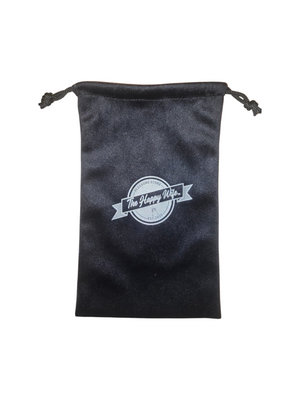 The Happy Wife® Premium Microfiber Sex Toy Storage Bag – 9.5 x 6 Inch Drawstring Pouch | Lint-Free, Breathable & Discreet