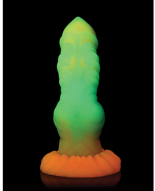 Creature Cocks 8 x 8 Inch Alien Invader Alien Glow-in-the-dark Silicone Dildo