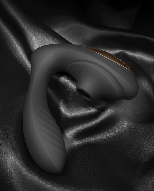 Coquette The Royal Embrace Rabbit Vibrator - Black/Rose Gold