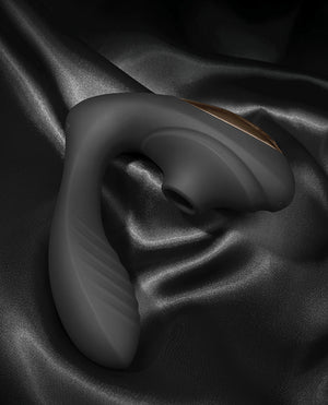 Coquette The Royal Embrace Rabbit Vibrator - Black/Rose Gold