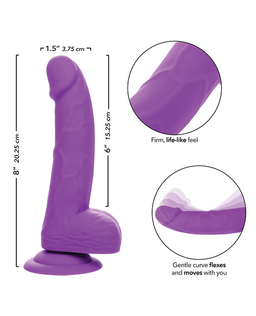 Silicone Studs Neon 8 Inch Dildo