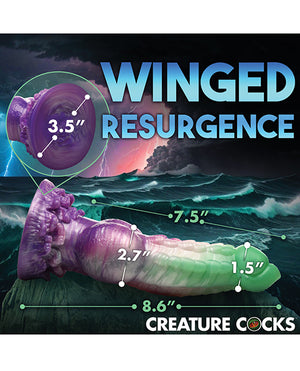 Creature Cocks Aqua Phoenix 8.5 Inch Silicone Dildo