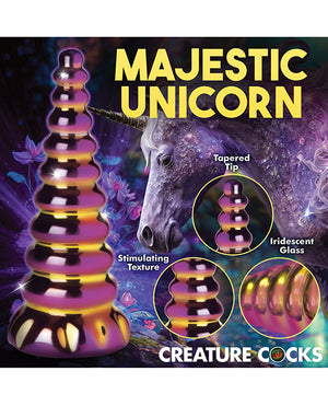 Creature Cocks Twilight Rainbow Glass Dildo