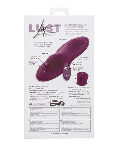 Dual Rider Remote Control Vibrating Lust Rider