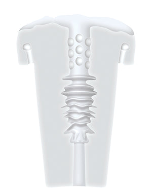 Zero Tolerance Sucking Good Rechargeable Vibrating Masturbator Pump - White/Clear