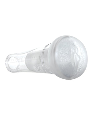 Zero Tolerance Sucking Good Rechargeable Vibrating Masturbator Pump - White/Clear