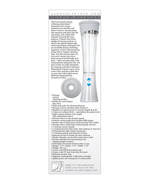 Zero Tolerance Sucking Good Rechargeable Vibrating Masturbator Pump - White/Clear