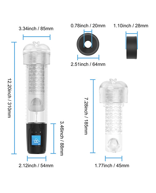 Calvin Vibrating Masturbator Pump - White