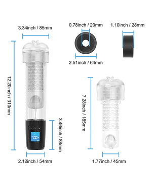 Calvin Vibrating Masturbator Pump - White