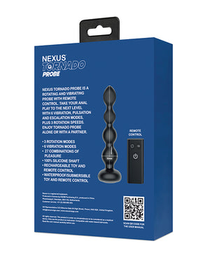 Nexus Torpedo 6 Inch Probe Rotating & Vibrating Butt Plug - Black