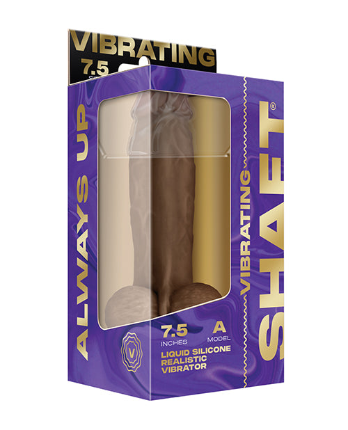 Shaft Flexskin Liquid Silicone 7.5 Inch Vibrating Dong w/Balls