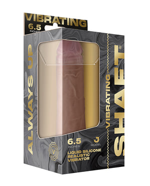 Shaft Flexskin Liquid Silicone 6.5 Inch Vibrating Dong - Pine