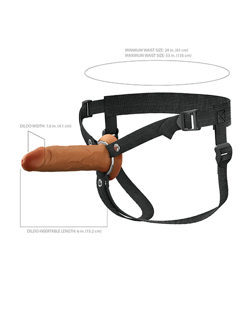 Fantasy X-tensions Elite 6 Inch Silicone Hollow Strap-on w/Harness