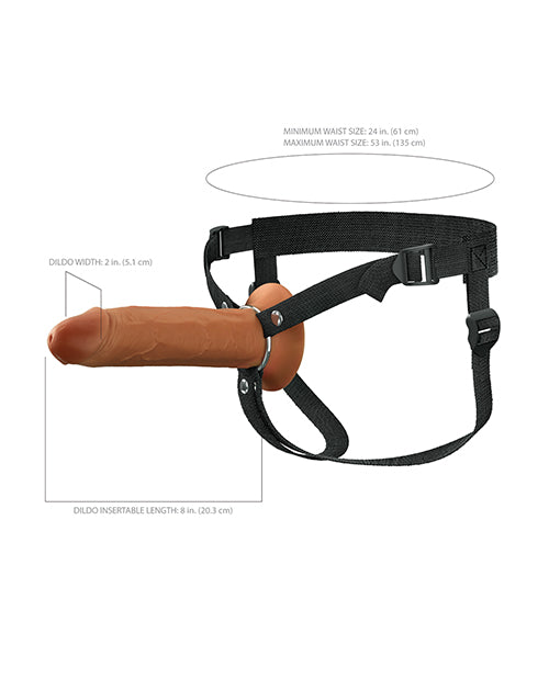 Fantasy X-Tensions Elite 8 Inch Silicone Hollow Strap-on w/Harness