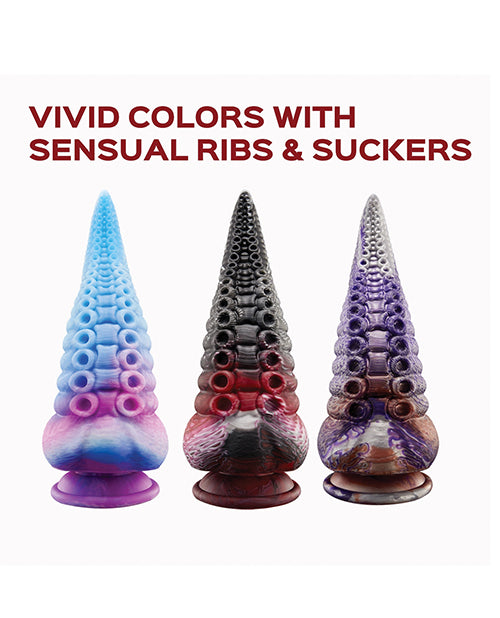 Lava Tentacle Shape 8.5 x 10.5 Inch Suction Cup Dildo - Multi Color