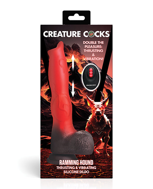 Creature Cocks Ramming Hound Thrusting & Vibrating 10.5 Inch Silicone Dildo w/Remote Control