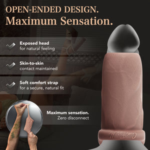 Pleasure Sleeves - Open-Ended Penis Sleeves - 50% Girth Increase - 4 & 5 Inch (Medium)