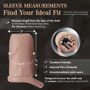 Pleasure Sleeves - Open-Ended Penis Sleeves - 50% Girth Increase - 4 & 5 Inch (Medium)