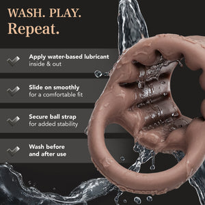 Pleasure Sleeves - Open-Ended Penis Sleeves - 50% Girth Increase - 4 & 5 Inch (Medium)