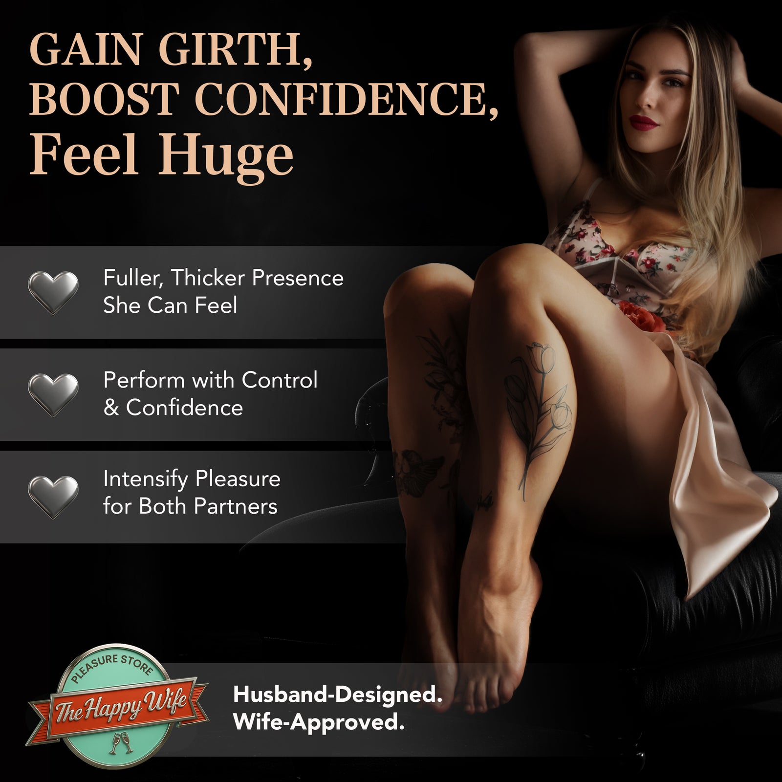Pleasure Sleeves Core M - 50% More Girth - Open-Ended Penis Sleeves (Buy AMAZON Prime)