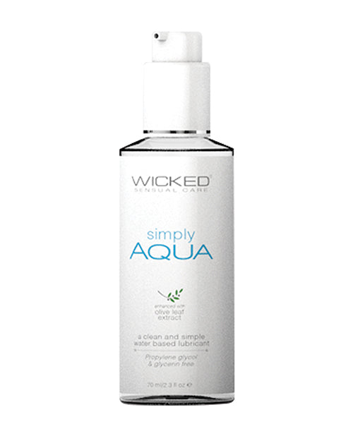 Wicked Sensual Care Simply Aqua Water Based Lubricant 2 oz - 4 oz