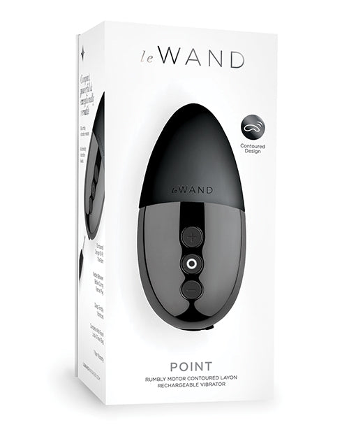 Le Wand Chrome Point Rumbly Motor Contoured Layon Rechargeable Clit Vibrator