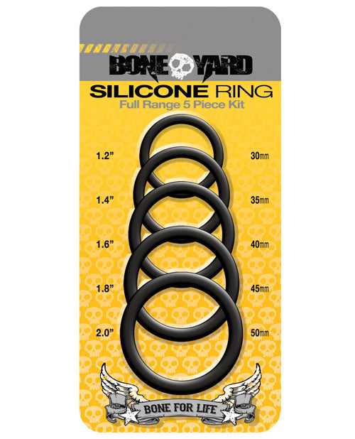 Boneyard 5 Pc Silicone Cock Ring Kit